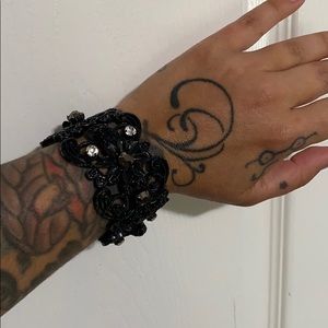 Black gloth style bracelet